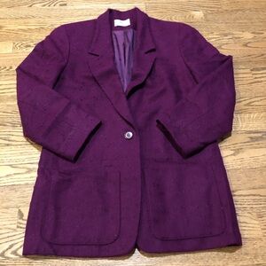 Miss Pendleton Blazer Wool Purple Vintage